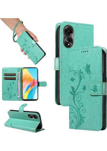 Oppo A78 4g Için Kılıf El Kayışı ile Yüksek Kaliteli Deri Cüzdan Telefon (Yurt Dışından) indirimleri