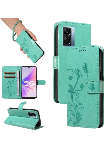 Oppo A57 2022 4g Için Kılıf El Kayışı Cüzdan Telefon Kılıfı ile Yüksek Kalite (Yurt Dışından) indirimleri