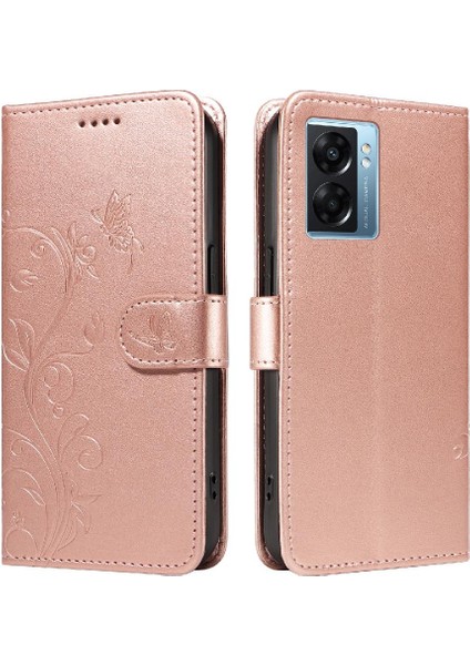 Oppo A57 2022 4g Için Kılıf El Kayışı Cüzdan Telefon Kılıfı ile Yüksek Kalite (Yurt Dışından)
