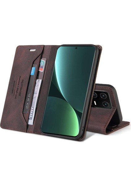Xıaomı Redmi Için Kılıf 13 Premium Deri Premium Deri Iki Kart Yuvaları (Yurt Dışından)
