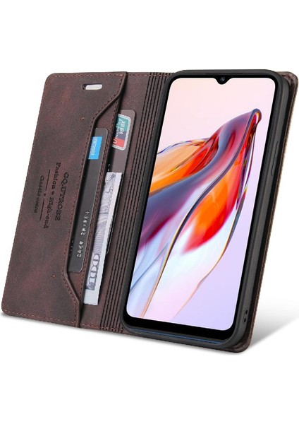 Xıaomı Redmi 12C Premium Deri Premium Deri Kılıf Kickstand Iki (Yurt Dışından)