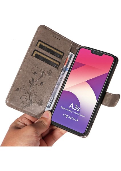 Oppo A5/A3S El ile Yüksek Kaliteli Deri Cüzdan Telefon Kılıfı ve (Yurt Dışından) indirimleri