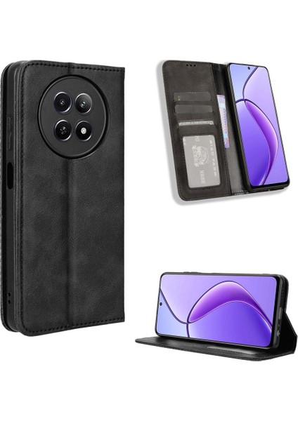 Realme 12 5g Pu Deri Manyetik Kapatma Cüzdan Için Kılıf (Yurt Dışından)