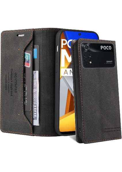 Xiaomi Poco X4PRO 5g Premium Deri Iki Kart Yuvaları Kickstand (Yurt Dışından)