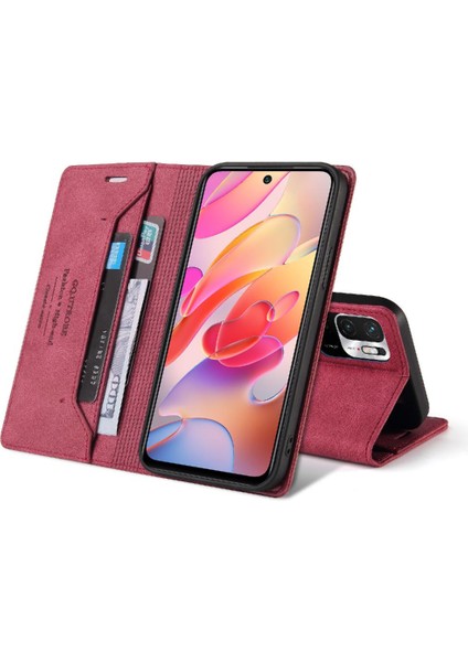 Xiaomi Redmi Için Kılıf NOTE10 5g Premium Deri Iki Kart Yuvaları Kickstand (Yurt Dışından)