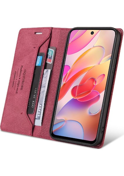 Xiaomi Redmi Için Kılıf NOTE10 5g Premium Deri Iki Kart Yuvaları Kickstand (Yurt Dışından)