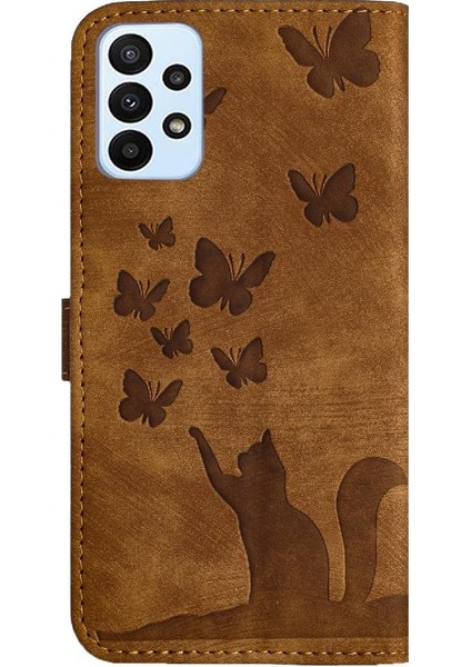 Samsung Galaxy A33 5g Için Kılıf Tutucu Kapak Çevirin Folio Cüzdan Kılıf Kedi (Yurt Dışından)