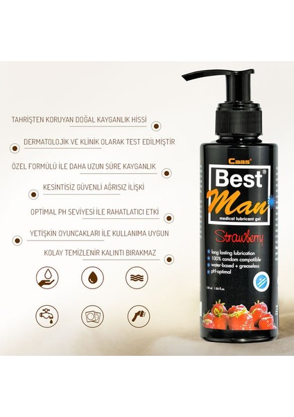 Çilek Aromolı Jel Bestman Medical Lubricant Gel Strawberry - 150 ml fiyatları