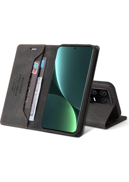 Xiaomi 13 Için Kılıf Iki Kart Yuvaları Premium Deri Premium Deri (Yurt Dışından)
