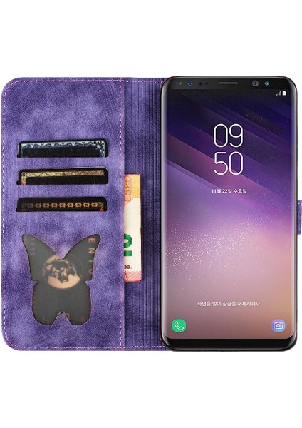 Samsung Galaxy S8 Için Kılıf Cüzdan Kılıf Tutucu Kapak Çevirin Folio Kart (Yurt Dışından)