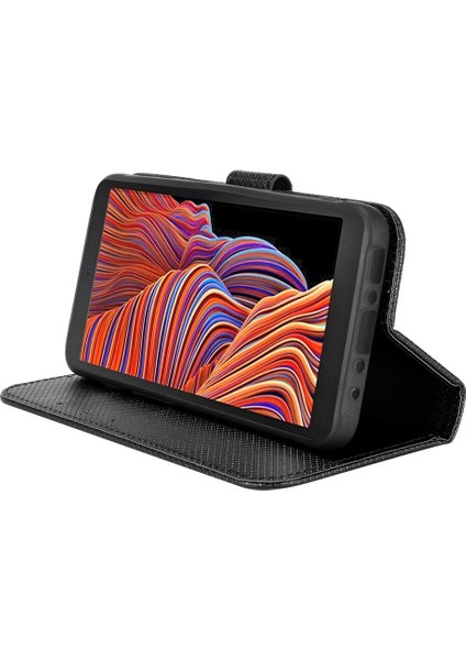 Samsung Galaxy Xcover 5 Kickstand Kart Tutucu Manyetik Cüzdan (Yurt Dışından)