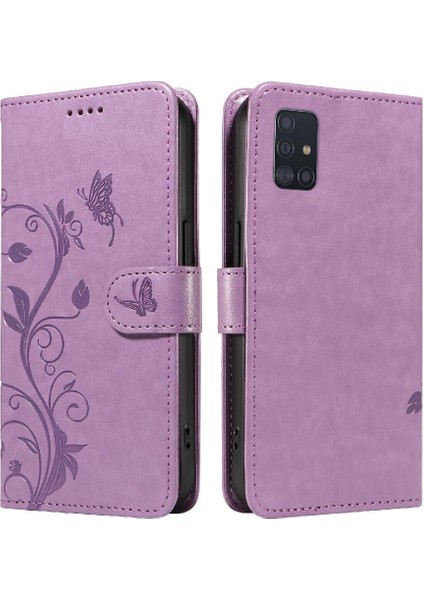 Samsung Galaxy A51 4g Için Kılıf ve Kart Yuvası Cüzdan Telefon Kılıfı Kabartmalı (Yurt Dışından)