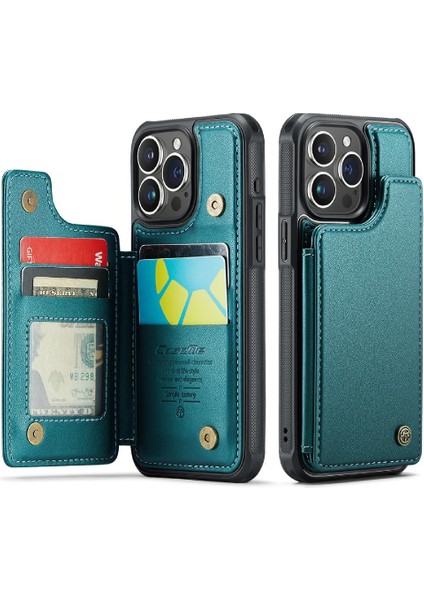 IPhone 15 Için Caseme Cüzdan Durumda Pro Kickstand Pu Deri Kart Tutucu (Yurt Dışından)