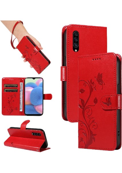 Samsung Galaxy A50/A50S/A30S Yüksek Kaliteli Deri ve Kart Yuvası (Yurt Dışından)
