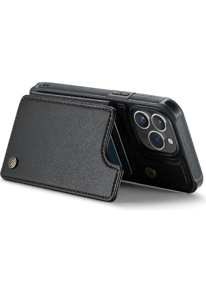 IPhone 15 Için Caseme Cüzdan Durumda Pro Kickstand Pu Deri Kart Tutucu (Yurt Dışından)
