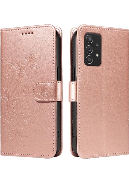 El Kayışı ve Kart Yuvası Cüzdan ile Samsung Galaxy GALAXY/A52S Için Kılıf (Yurt Dışından)