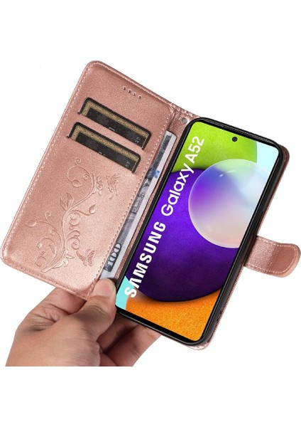 El Kayışı ve Kart Yuvası Cüzdan ile Samsung Galaxy GALAXY/A52S Için Kılıf (Yurt Dışından) fiyatları