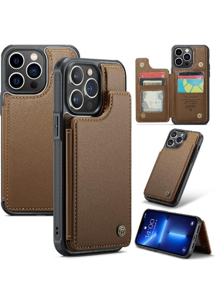 IPhone 13 Pro Max Ince Darbeye Vaka Rfıd Kart Için Caseme Cüzdan Kılıf (Yurt Dışından)
