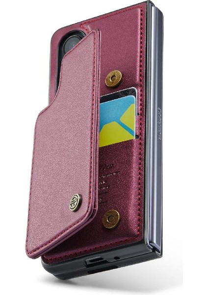 Samsung Galaxy Z Fold 4 5g Kickstand Pu Deri Için Caseme Cüzdan Kılıf (Yurt Dışından)