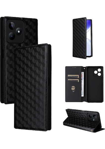 Realme C51 4g Kart Yuvaları Tutucu Manyetik Kapatma 3D Desen Pu (Yurt Dışından)