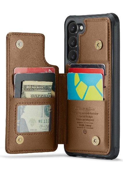Samsung Galaxy S23 Artı Rfıd Engelleme Kickstand Pu Için Caseme Cüzdan Kılıf (Yurt Dışından)