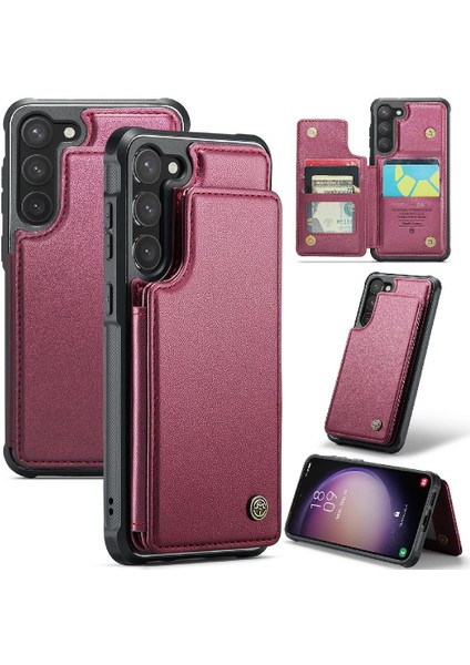 Samsung Galaxy S23 Için Caseme Cüzdan Durumda Pu Deri Ince Darbeye Vaka (Yurt Dışından)