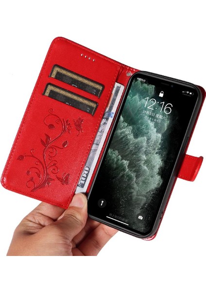 IPhone 11 Pro Max Cüzdan Telefon Kılıfı ve El ile Kart Yuvası (Yurt Dışından)
