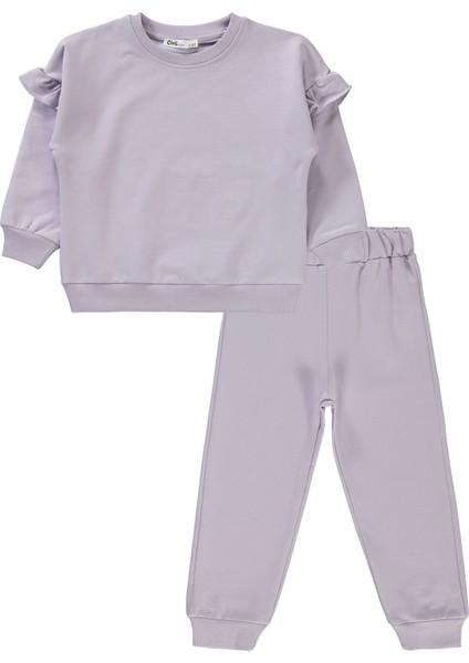 Kız Çocuk Eşofman Takımı 2-5 Yaş Nazik Lavanta