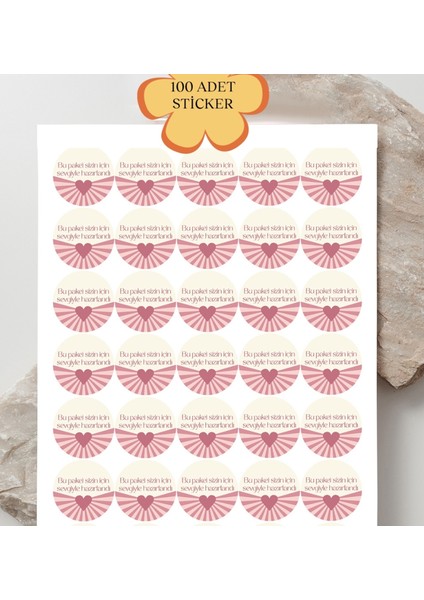 100 Adet Stickers Paketleme Kargo Çıkartma Pyt0kstk140