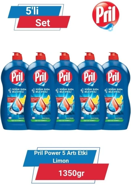 Power 5 Artı Etki Limon 1350gr 5'li Set