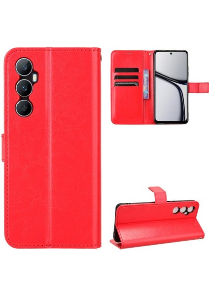 Realme C65 4g Manyetik Kapak Çevirin Cüzdan Kart Tutucu (Yurt Dışından)