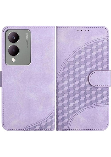 Vıvo Y17S Darbeye Deri Kılıf Için Flip Case Pu Deri Kapak Çevirin (Yurt Dışından)
