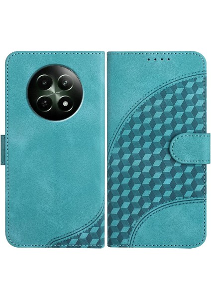 Realme 12 5g Flip Iş Pu Deri Flip Kapak Için Flip Case Geometrik (Yurt Dışından)
