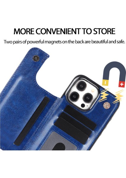 Kart Tutucu Kart Yuvaları Çift ile IPhone 15 Pro Kickstand Için Cüzdan Kılıf (Yurt Dışından)