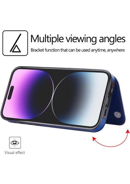 Kart Tutucu Kart Yuvaları Çift ile IPhone 15 Pro Kickstand Için Cüzdan Kılıf (Yurt Dışından)