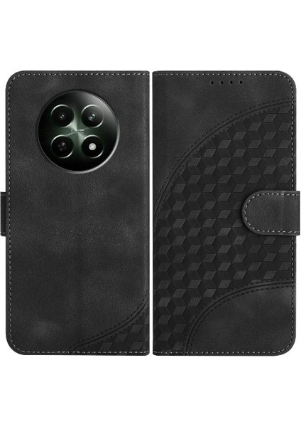 Realme 12 5g Flip Iş Pu Deri Flip Kapak Için Flip Case Geometrik (Yurt Dışından)