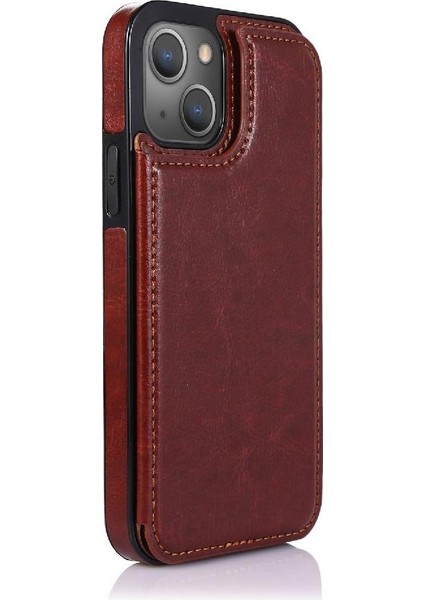 Kart Tutucu ile IPhone 13 Için Cüzdan Durumda Pu Deri Çift Manyetik (Yurt Dışından) fırsatları