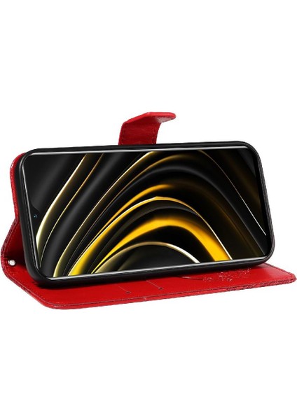 Xiaomi Redmi 9t Için Flip Case Kredi Kartı Yuvası ile Ayrılabilir El Kayışı (Yurt Dışından)