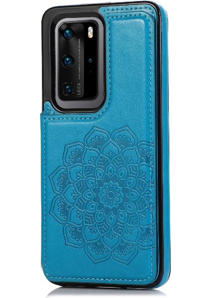 Cüzdan Kart Tutucu Kılıf ile Huawei P40 Pro Pu Deri Çevirme Darbeye (Yurt Dışından)
