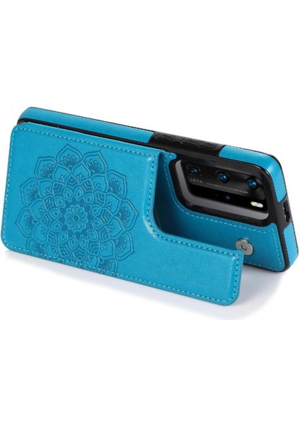 Cüzdan Kart Tutucu Kılıf ile Huawei P40 Pro Pu Deri Çevirme Darbeye (Yurt Dışından)