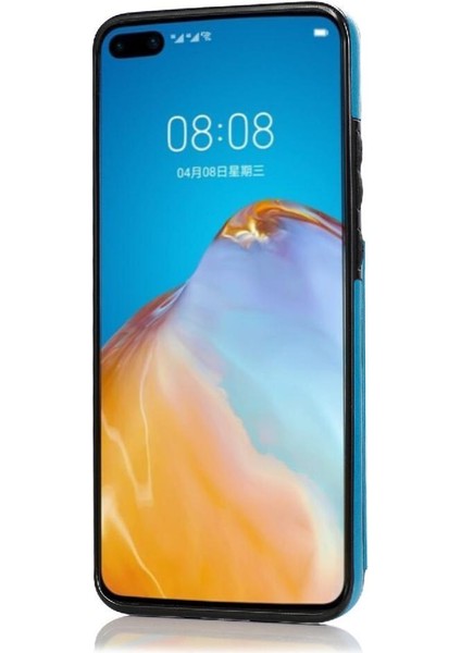 Cüzdan Kart Tutucu Kılıf ile Huawei P40 Pro Pu Deri Çevirme Darbeye (Yurt Dışından)