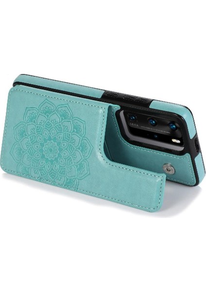 Cüzdan Kart Tutucu Kılıf ile Huawei P40 Pro Pu Deri Çevirme Darbeye (Yurt Dışından)
