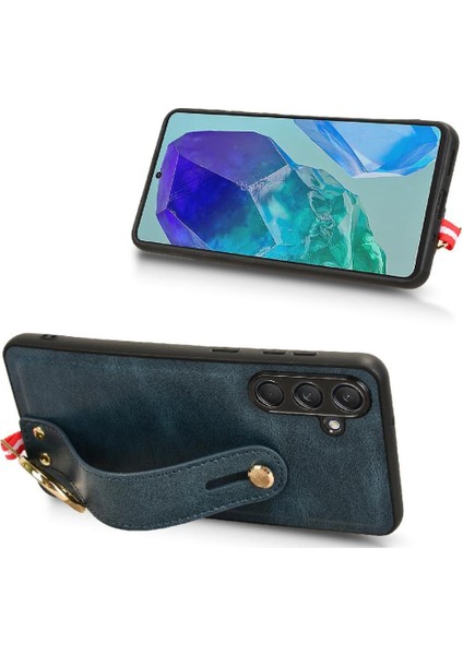 Samsung Galaxy C55 5g Kolaylık Bilek Kayışı Premium Pu Deri Kılıf (Yurt Dışından)