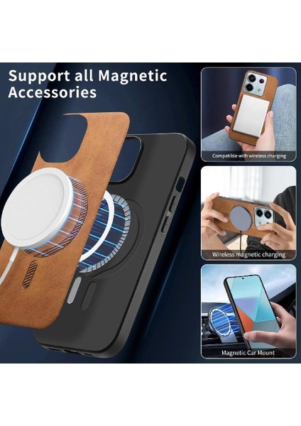 Manyi Mall Xiaomi Redmi Not Için Flip Case 13 Pro 5g Kablosuz Şarj Ince Magsafe (Yurt Dışından)