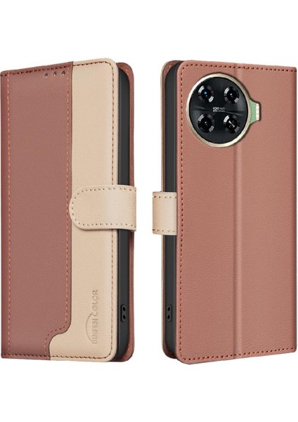 Tecno Spark 20 Pro Plus Flip Folio Kickstand Kart Yuvaları Rfıd Için Flip Case (Yurt Dışından)