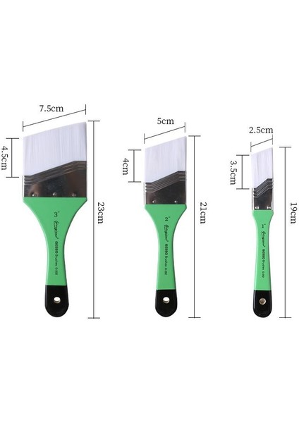 Weather Forecast 3 Adet Eğri Yağlı Boya Akrilik Boya Goaj Boya Fırçası Takımı Fırça Seti CIN690YS