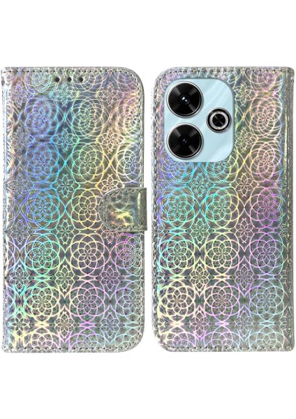 Xiaomi Poco M6 4g Için Flip Case Standı Tutucu Premium Pu Deri Glitter (Yurt Dışından)
