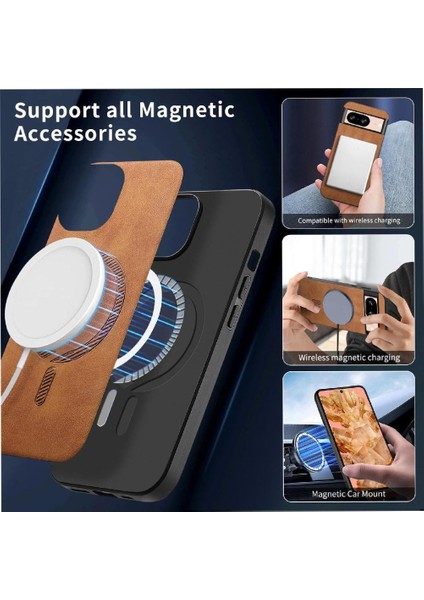 Google Pixel 8 Magsafe Araç Mounts Için Flip Case Hafif Kablosuz Ince (Yurt Dışından)