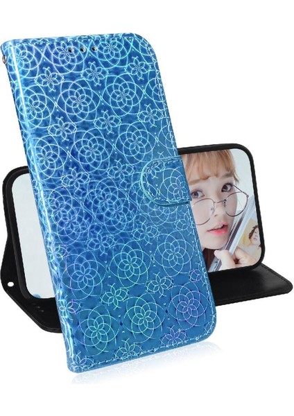 Tecno Pova 6 Pro 5g Için Flip Case Kart Yuvası Standı Tutucu Glitter Renkli (Yurt Dışından)