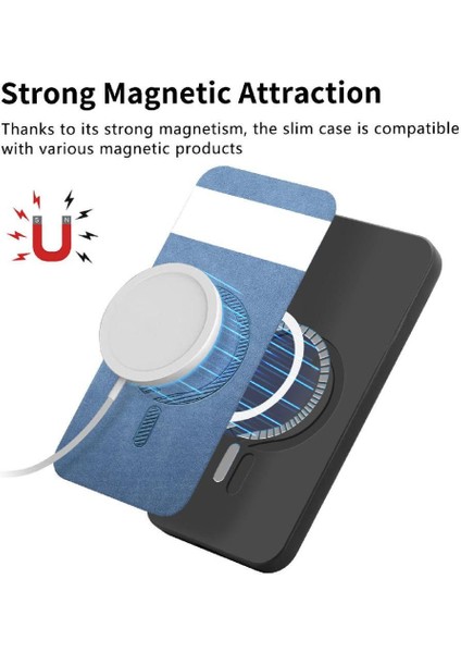 Google Piksel 7 Pro Kablosuz Şarj Ince Magsafe Araba Için Flip Case (Yurt Dışından)